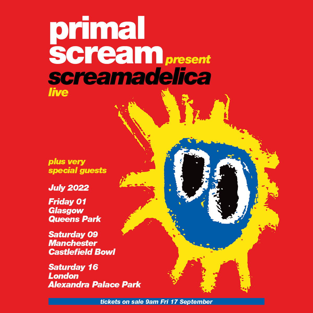 Primal Scream Tickets For 'Screamadelica' Live 2022 Outdoor UK